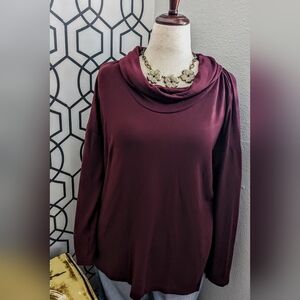 💗Lou & Grey Elegant Burgundy Cowl Neck Sweater💗